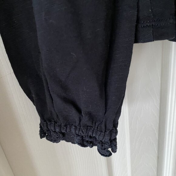 BODEN Broderie Frill Cotton Shirt Black ASO Kate Middleton - Picture 10 of 16